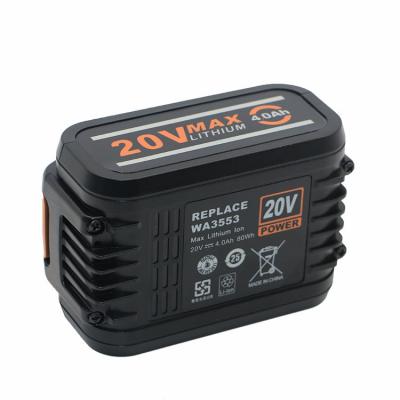 bateria de substituição worx 20V 4.0ah WA3520 WA3575 para worx